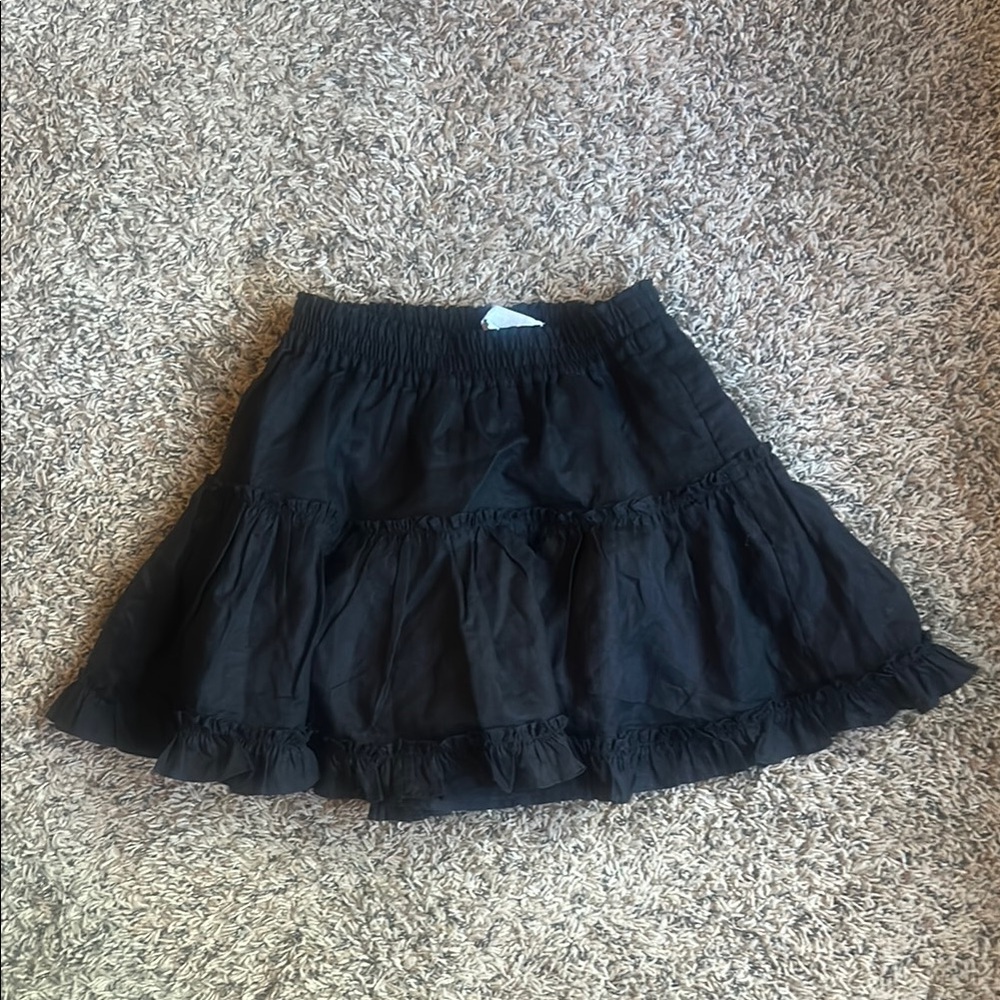 Black Ruffled Women's Skirt